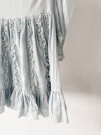 Amy Jane London Blue Annie Ruffle Pleat Detail Puff Sleeve Mini Dress - House Of Huntington