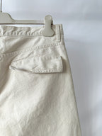 The Attico Cream Pocket Detail Cargo Style Trousers