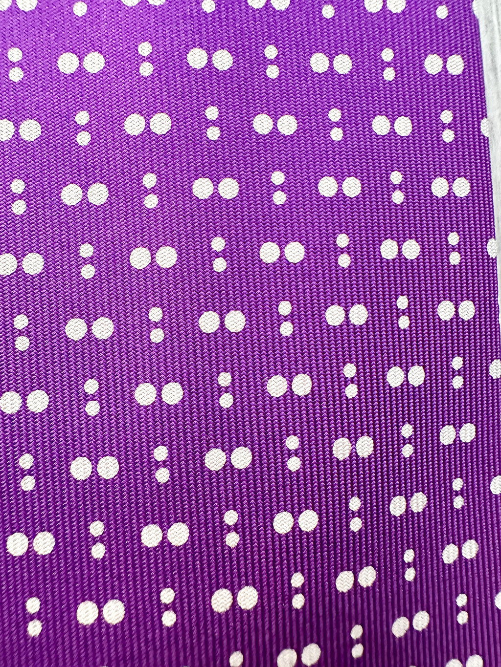E Marinella Purple Double Spotted Print Tie