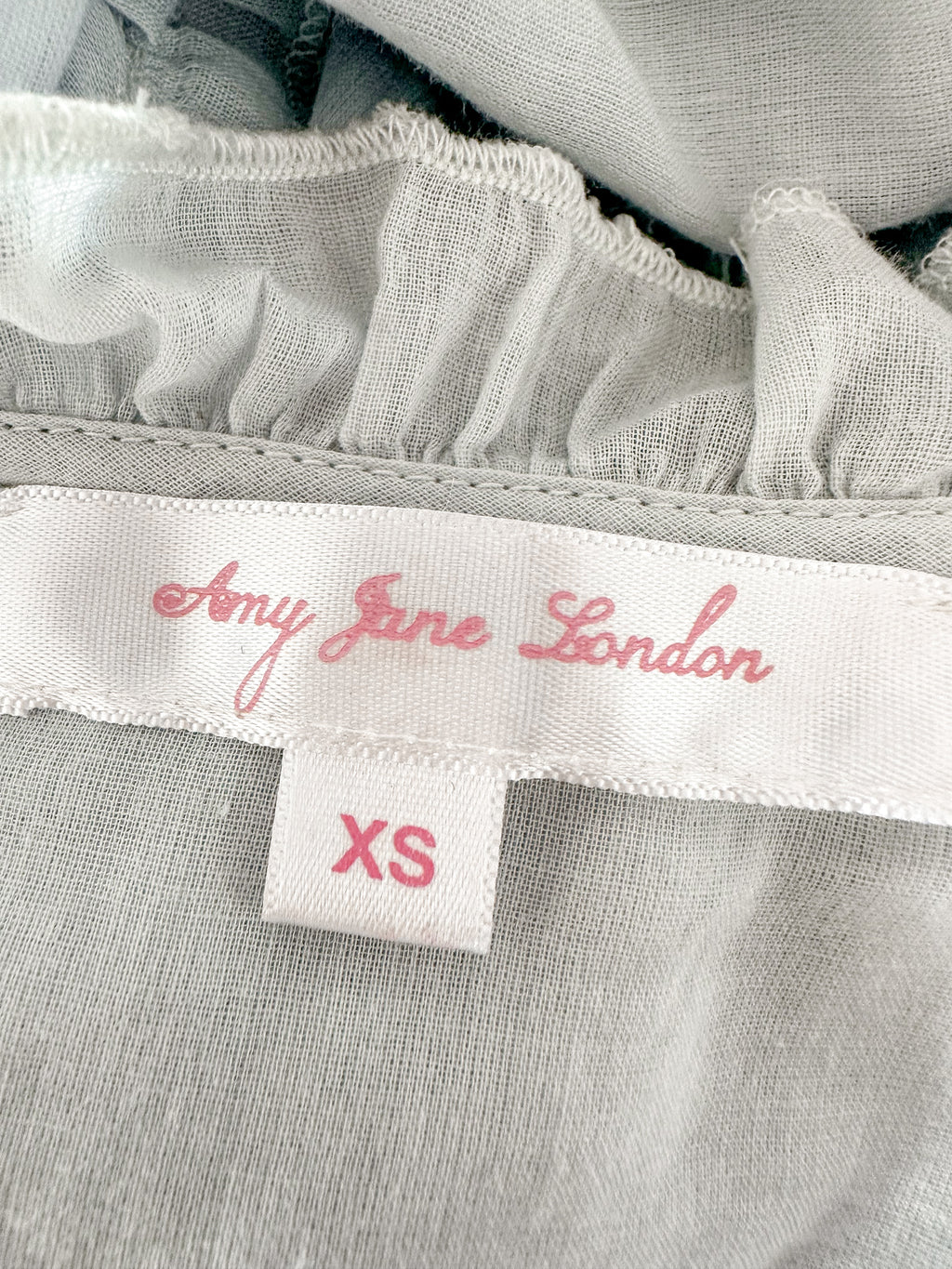 Amy Jane London Blue Annie Ruffle Pleat Detail Puff Sleeve Mini Dress - House Of Huntington