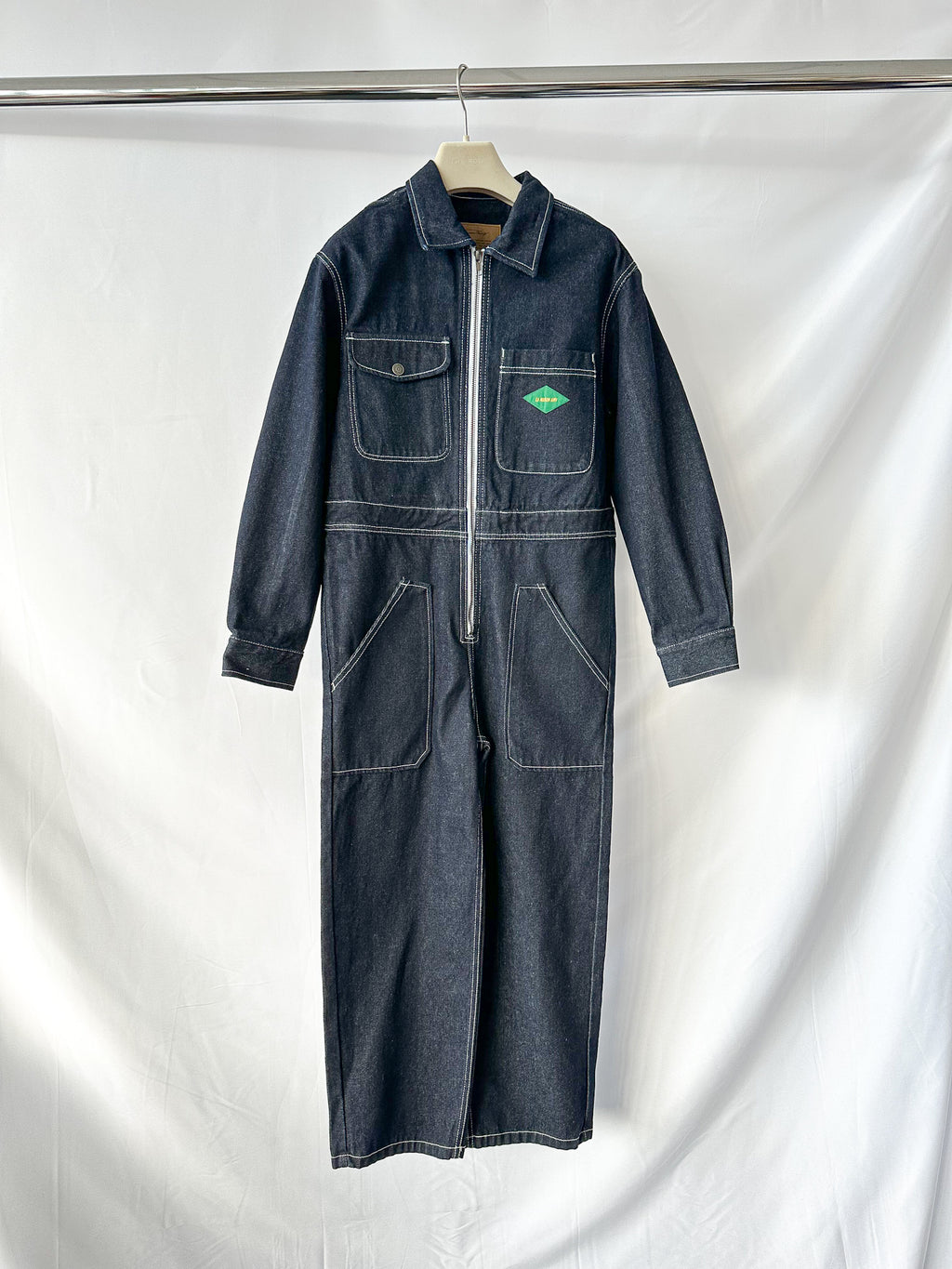 American Vintage Denim Dark Wash Boiler Jumpsuit