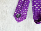 E Marinella Purple Double Spotted Print Tie