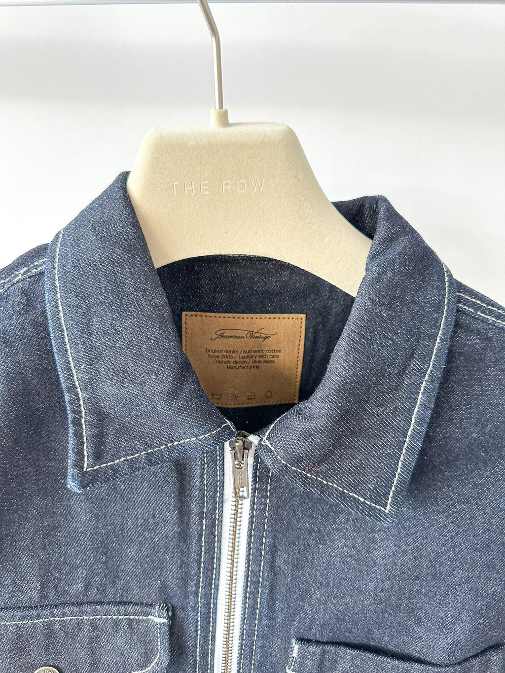 American Vintage Denim Dark Wash Boiler Jumpsuit