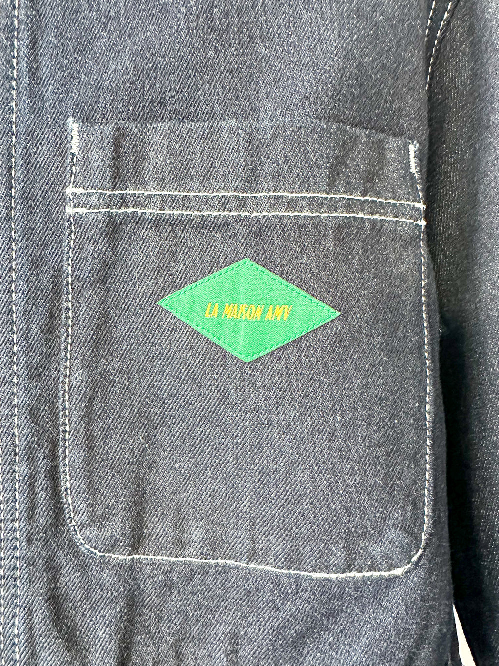 American Vintage Denim Dark Wash Boiler Jumpsuit