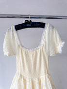 Amy Jane London Lemon Yellow Luna Tiered Ruffled Puff Sleeve Maxi Dress - House Of Huntington