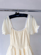 Amy Jane London Lemon Yellow Luna Tiered Ruffled Puff Sleeve Maxi Dress - House Of Huntington