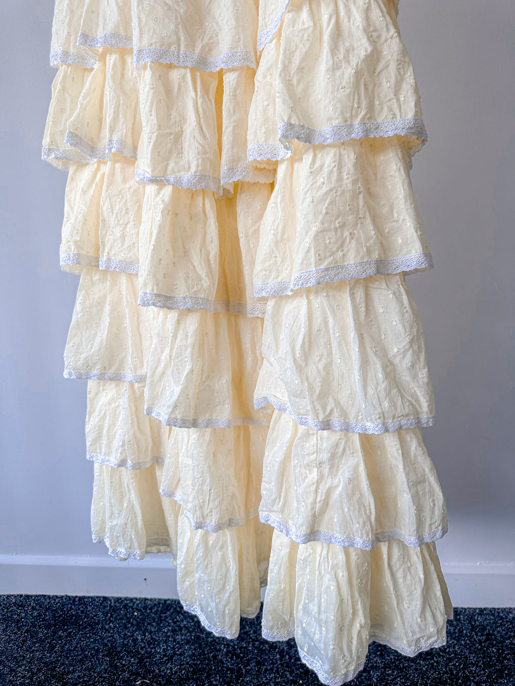 Amy Jane London Lemon Yellow Luna Tiered Ruffled Puff Sleeve Maxi Dress - House Of Huntington