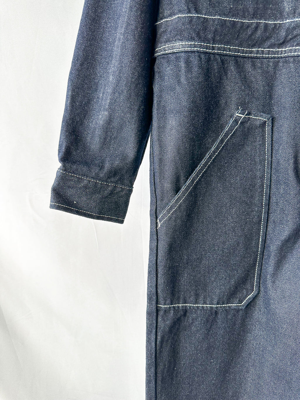 American Vintage Denim Dark Wash Boiler Jumpsuit