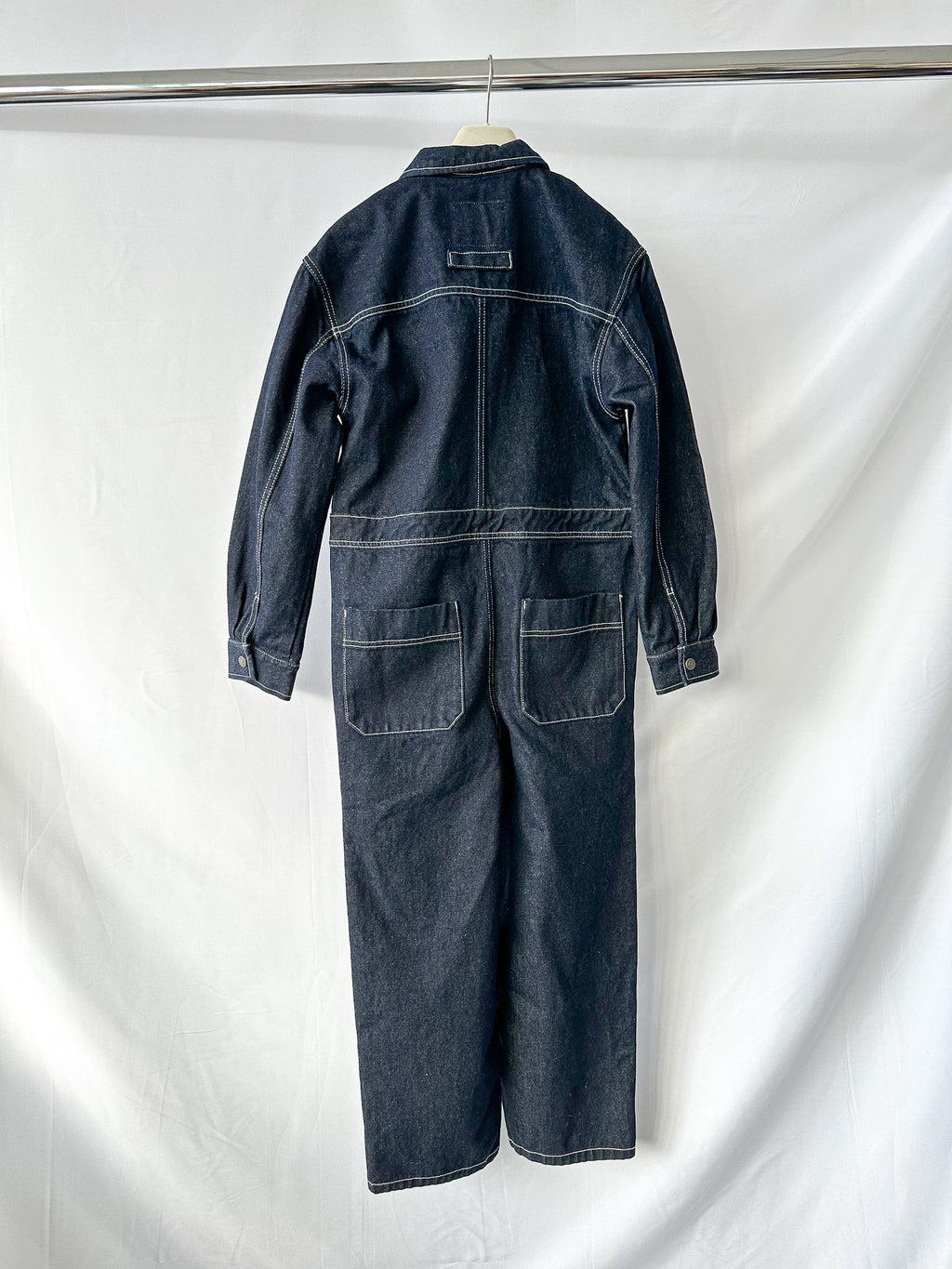 American Vintage Denim Dark Wash Boiler Jumpsuit