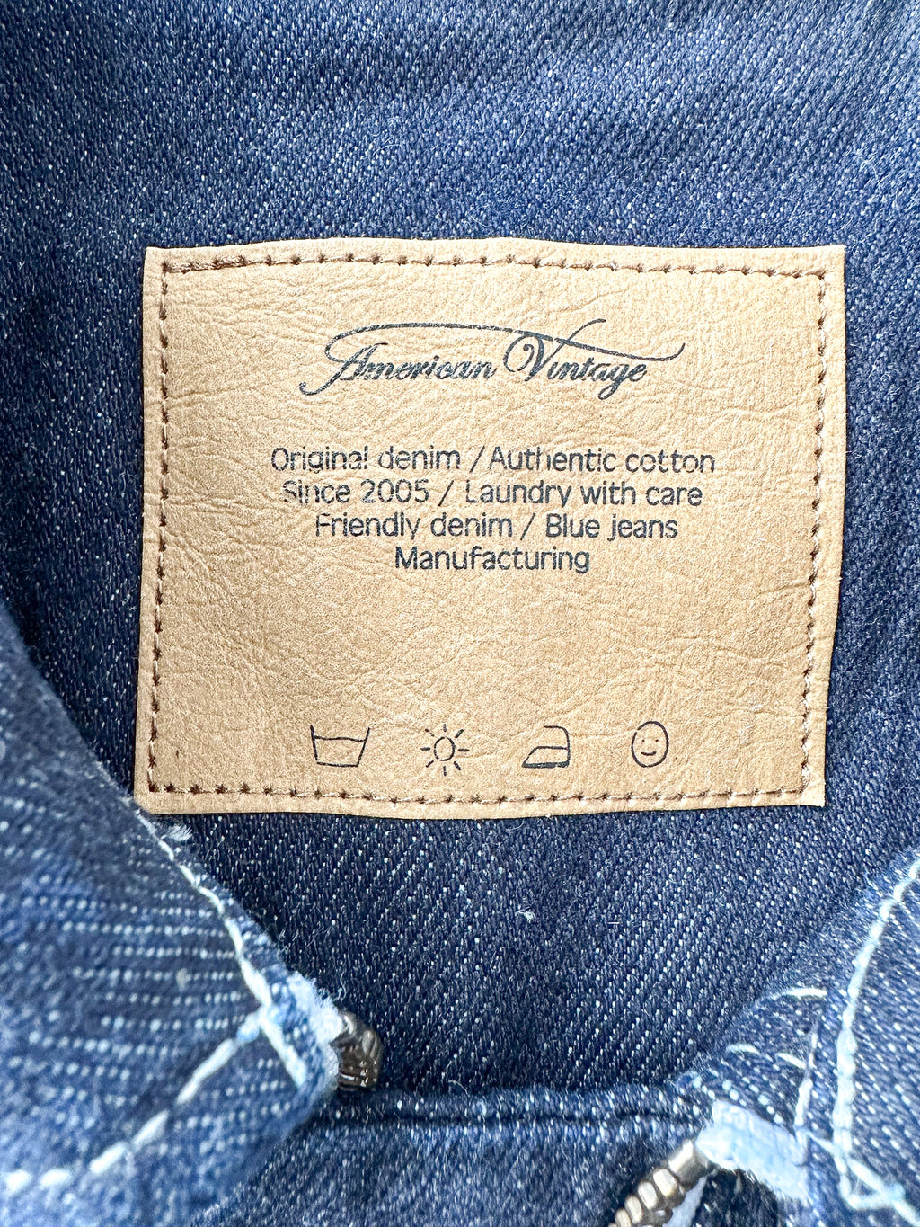 American Vintage Denim Dark Wash Boiler Jumpsuit