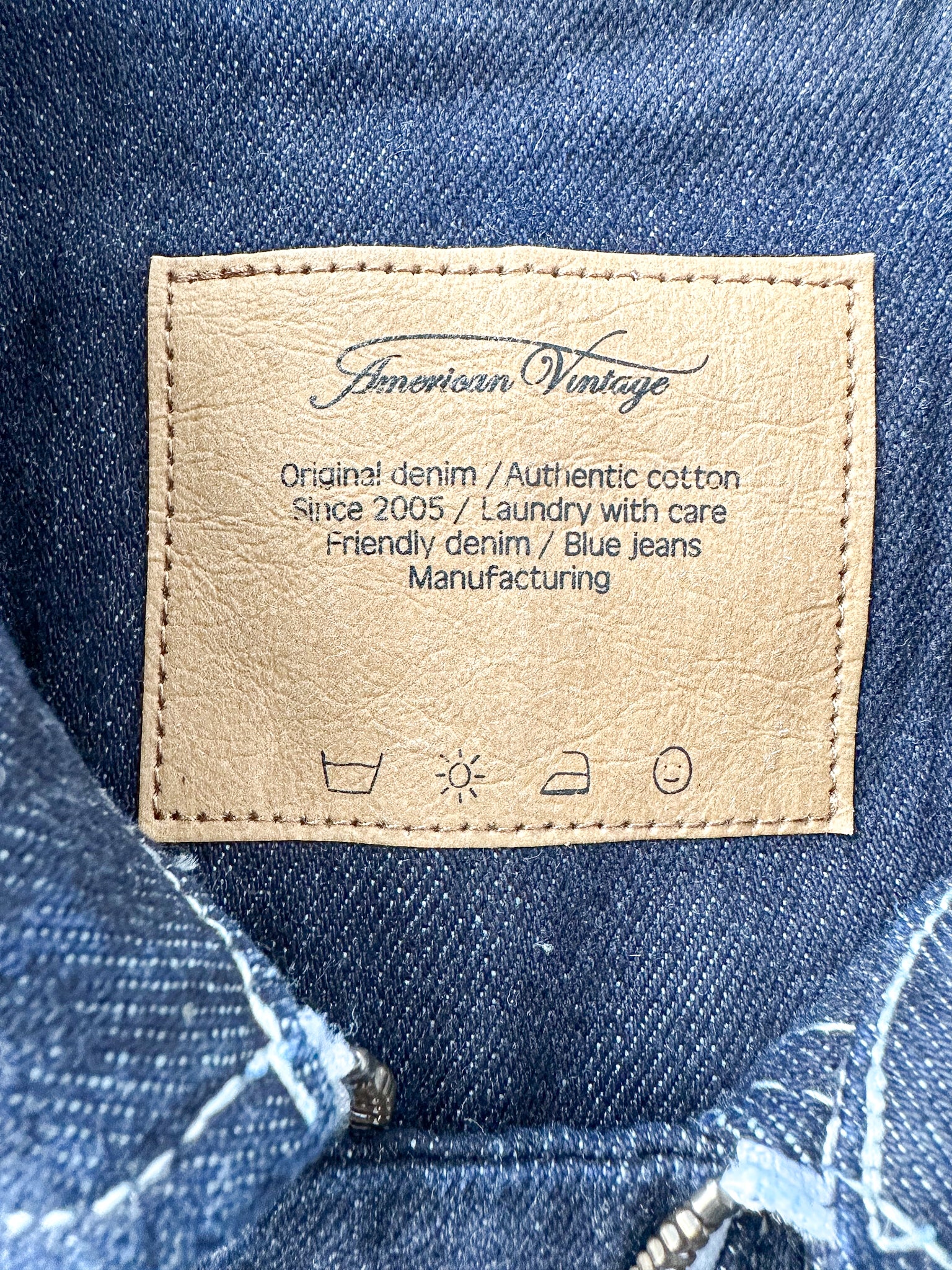 American Vintage Denim Dark Wash Boiler Jumpsuit