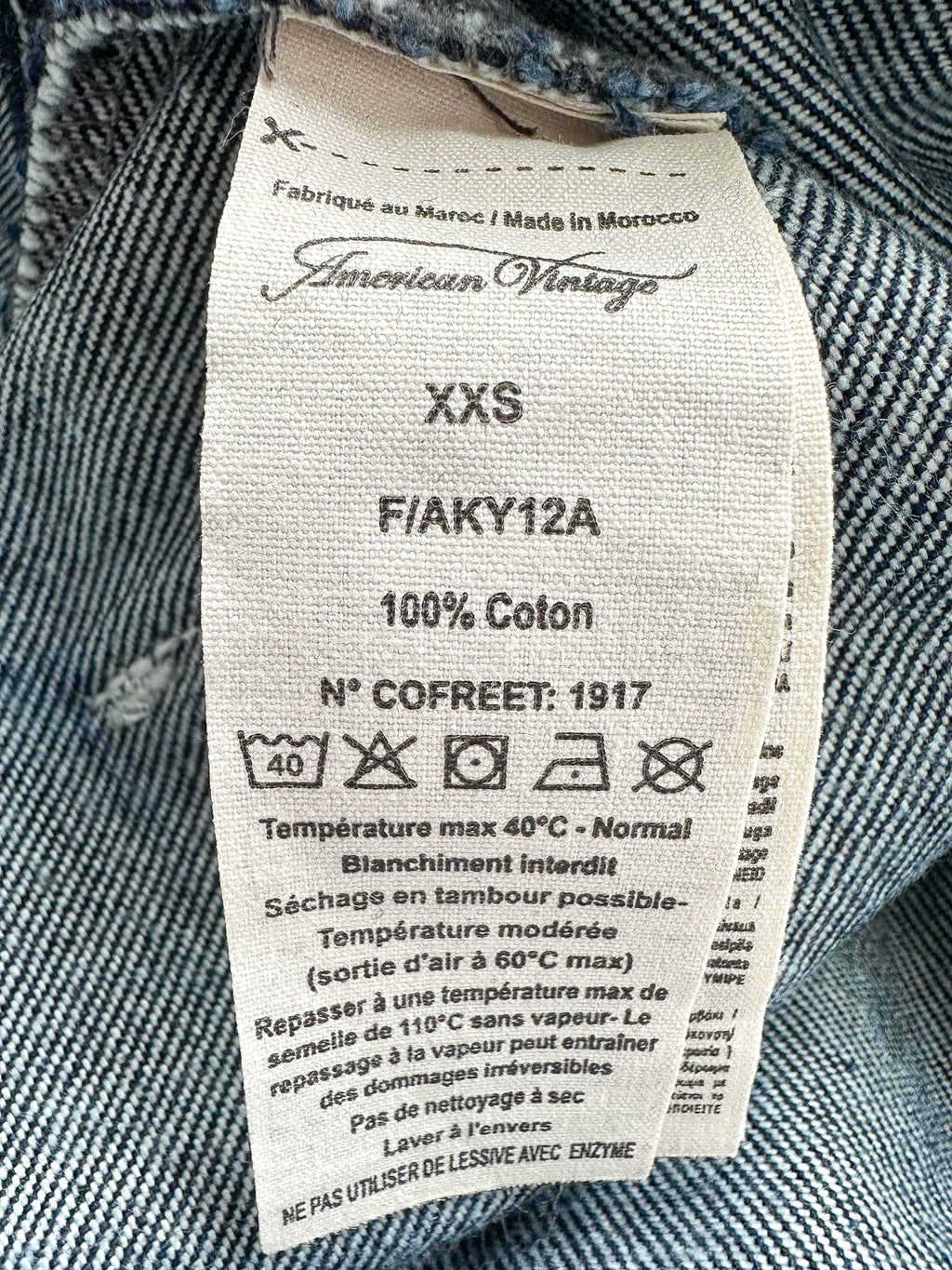 American Vintage Denim Dark Wash Boiler Jumpsuit