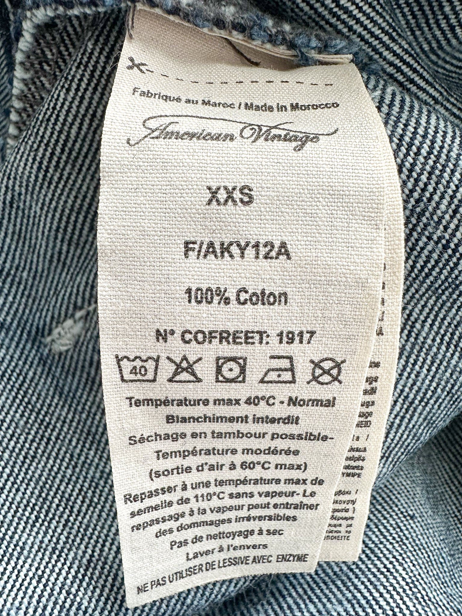 American Vintage Denim Dark Wash Boiler Jumpsuit