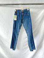 E.L.V. Denim Contrast Step Hem Straight Leg Jeans