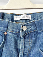 E.L.V. Denim Contrast Step Hem Straight Leg Jeans