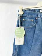 E.L.V. Denim Contrast Step Hem Straight Leg Jeans