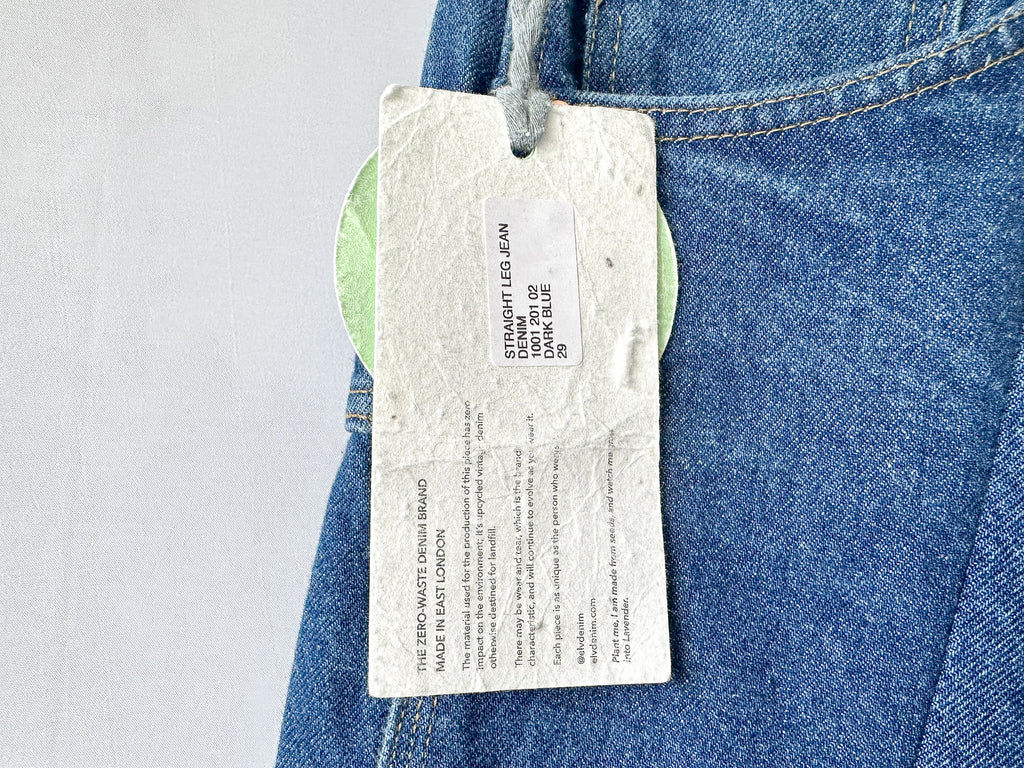 E.L.V. Denim Contrast Step Hem Straight Leg Jeans