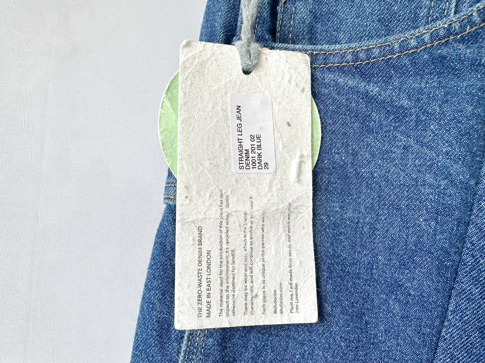 E.L.V. Denim Contrast Step Hem Straight Leg Jeans