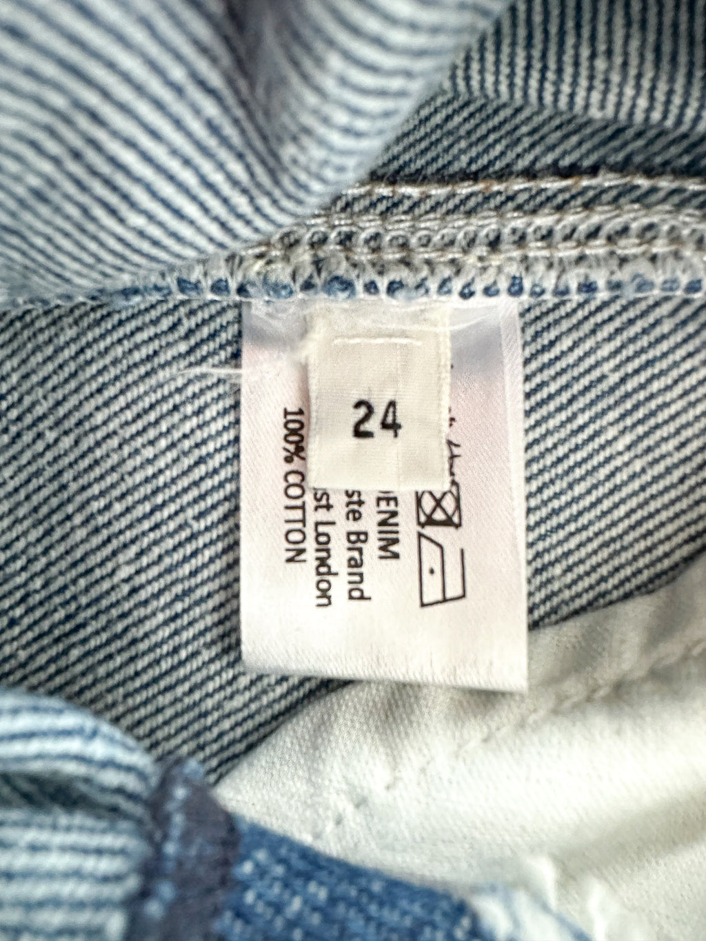 E.L.V. Denim Contrast Step Hem Straight Leg Jeans