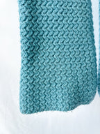 The Elder Statesman 100% Cashmere Rope Stitch Knitted Blue Trousers