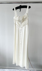 House Of CB Llliana Ivory Satin Lace Trim Slip Dress