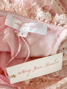 Amy Jane London Pink Iris Lace Coquette Corset Bodice Tiered Ruffle Tulle Hem Mini Dress - House Of Huntington