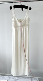 House Of CB Llliana Ivory Satin Lace Trim Slip Dress