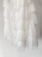Amy Jane London White Sofia Lace Coquette Corset Style Ballerina Tulle Hem Mini Dress - House Of Huntington