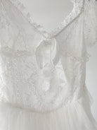 Amy Jane London White Sofia Lace Coquette Corset Style Ballerina Tulle Hem Mini Dress - House Of Huntington