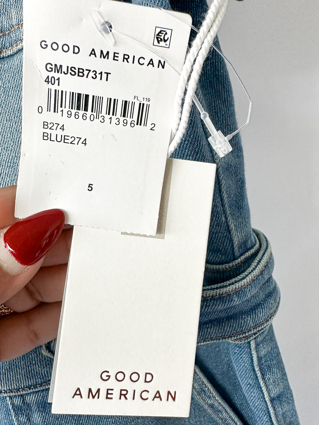 Good American Denim Blue Fit For Success Jumpsuit