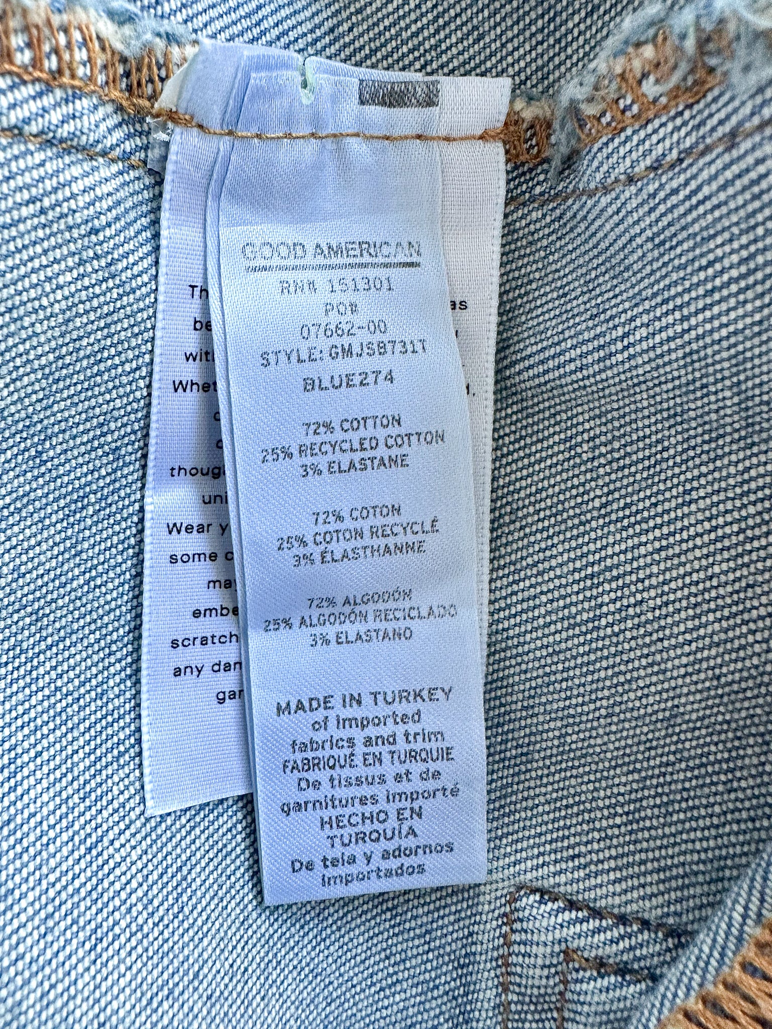 Good American Denim Blue Fit For Success Jumpsuit