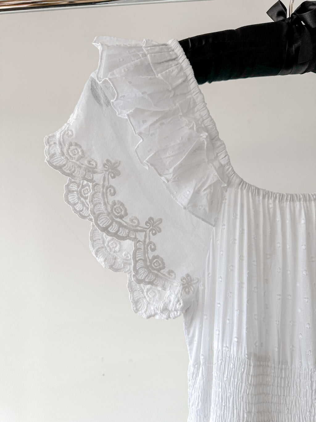 Amy Jane London White Harper Victorian Lace Tiered Maxi Dress - House Of Huntington