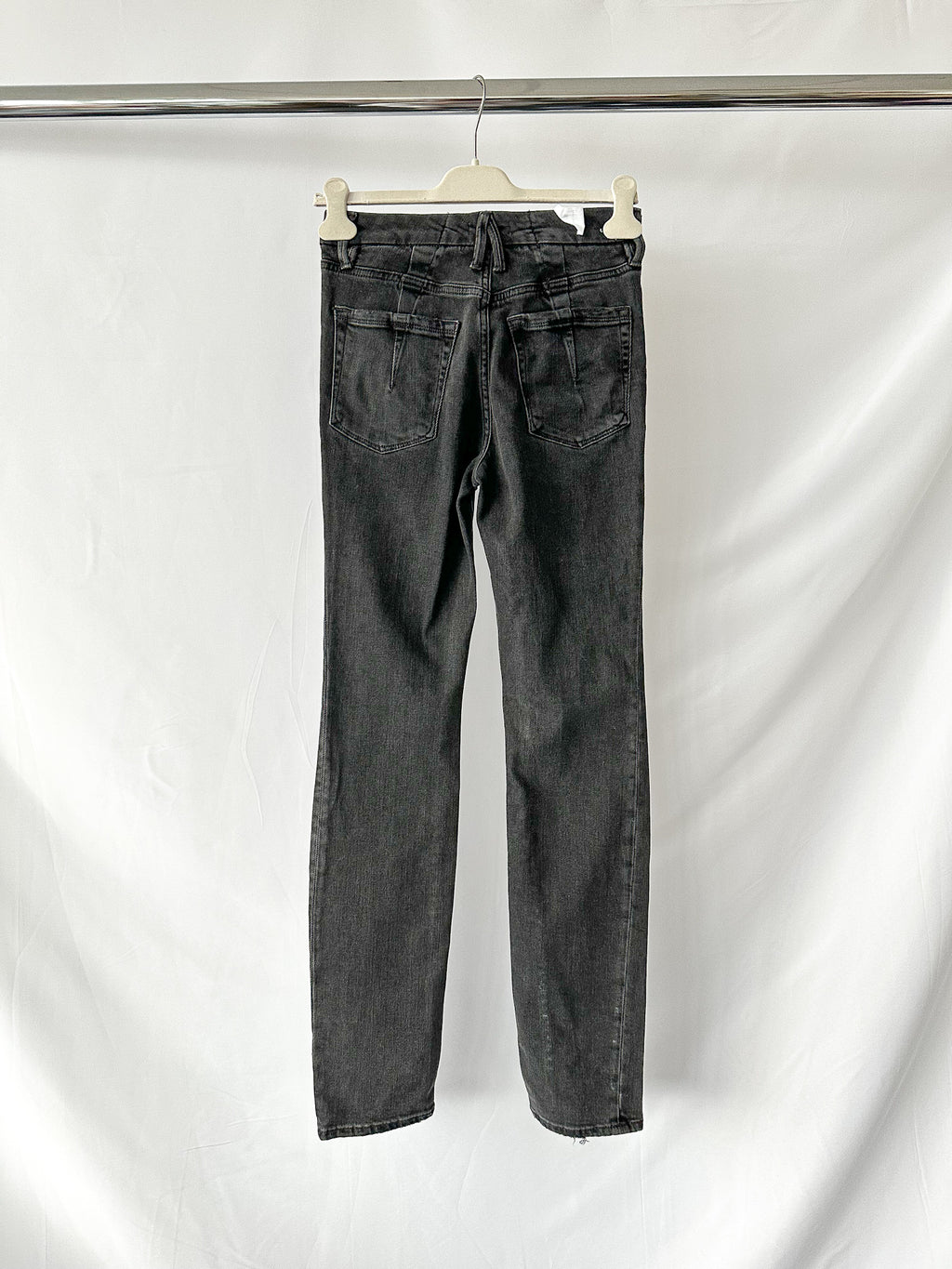 Good American Black Straight Leg Jeans