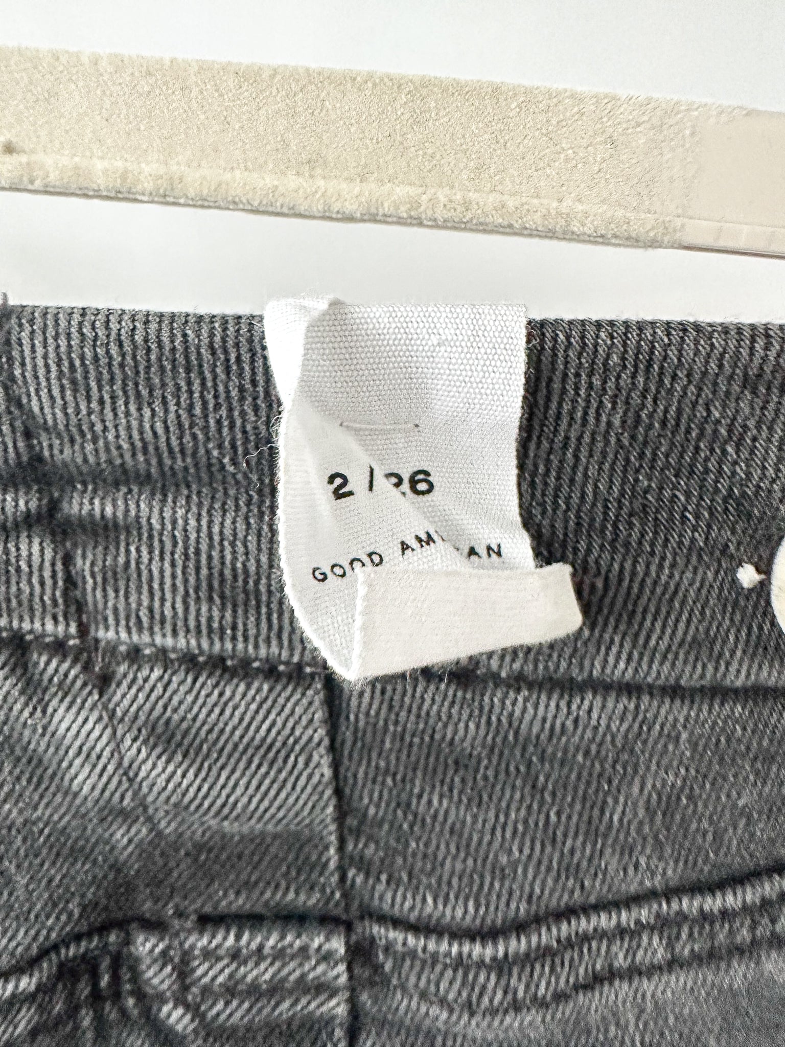 Good American Black Straight Leg Jeans