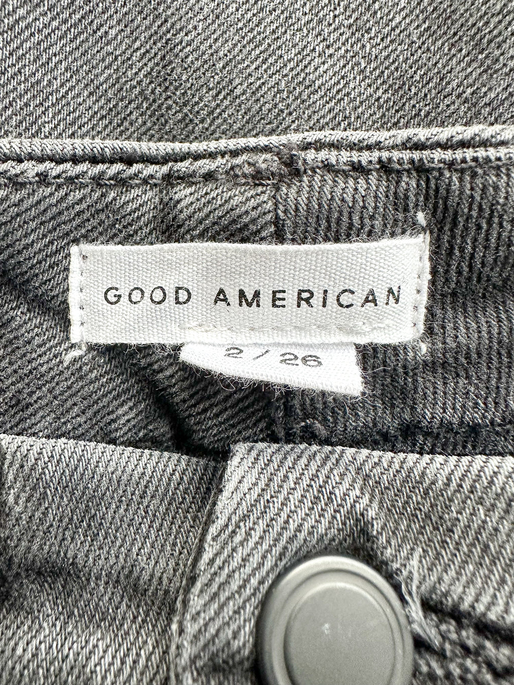 Good American Black Straight Leg Jeans