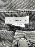 Good American Black Straight Leg Jeans