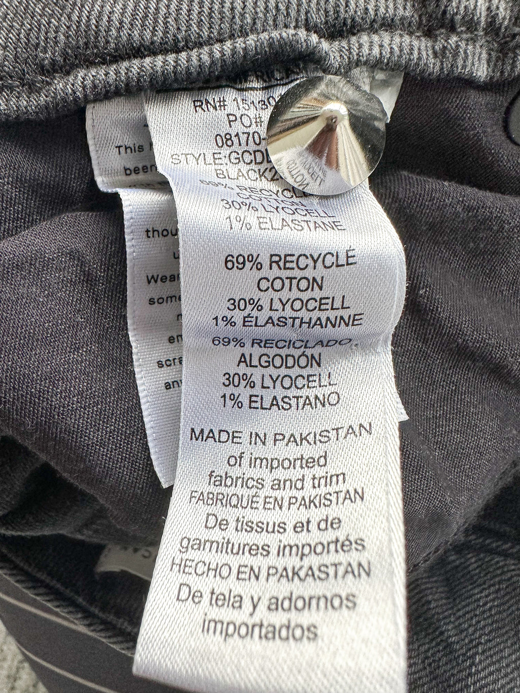 Good American Black Straight Leg Jeans