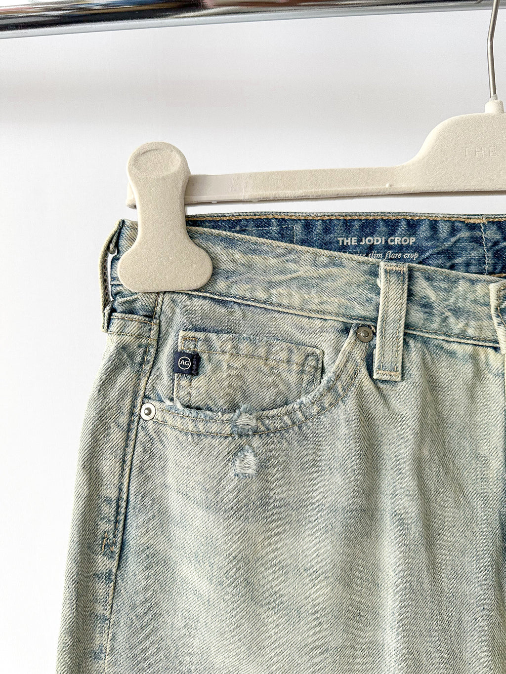 AG Jeans Denim Acid Dirt Wash Jodi Crop Jeans