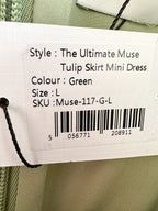 Odd Muse Olive Green The Ultimate Muse Off Shoulder Skirt Mini Dress