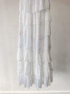 Amy Jane London White Aurelia Bardot Tiered Maxi Dress - House Of Huntington