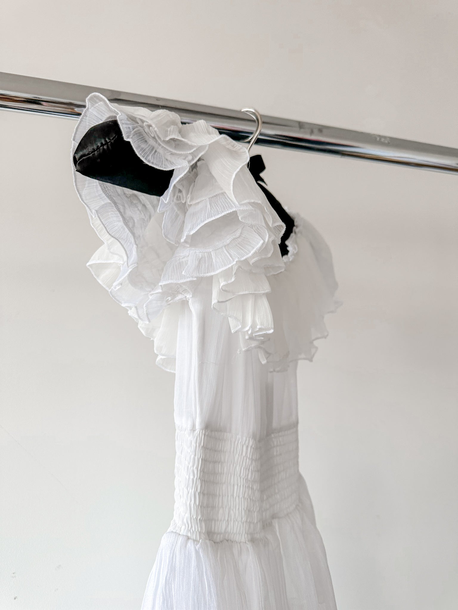 Amy Jane London White Aurelia Bardot Tiered Maxi Dress - House Of Huntington