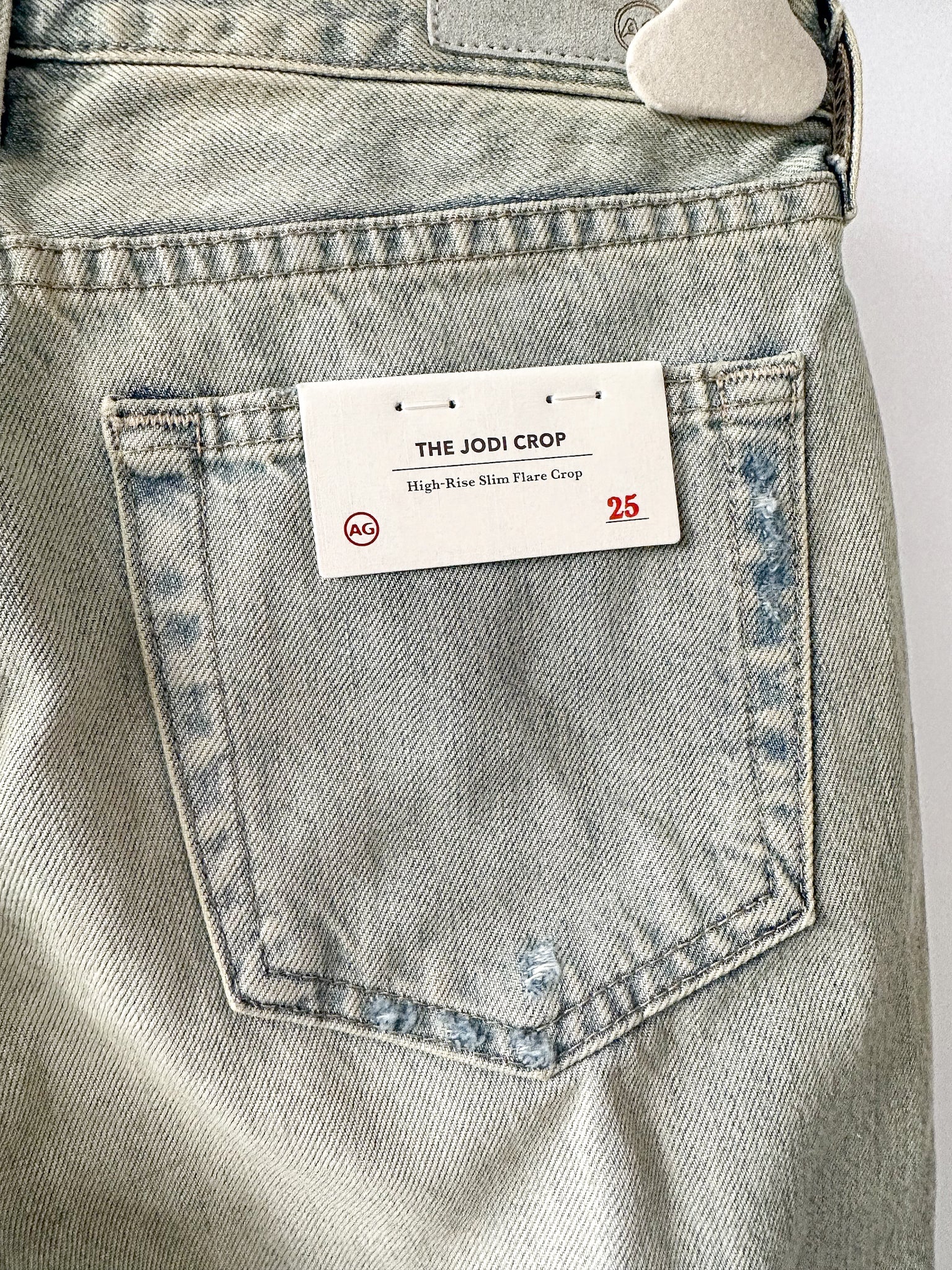 AG Jeans Denim Acid Dirt Wash Jodi Crop Jeans