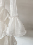 Amy Jane London White Long Sleeve Ruffle Tiered Detail Flared Evalina Mini Dress - House Of Huntington