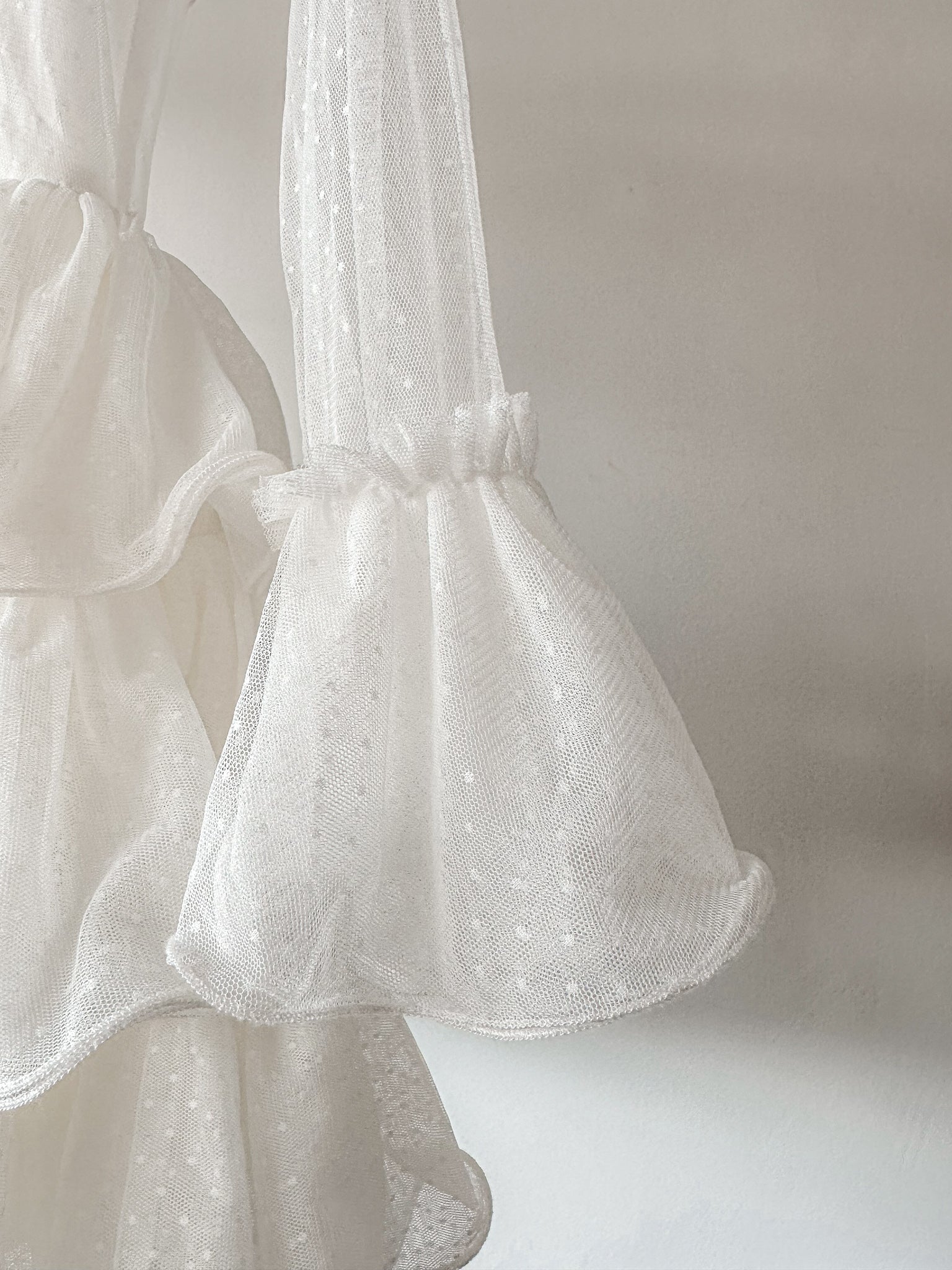 Amy Jane London White Long Sleeve Ruffle Tiered Detail Flared Evalina Mini Dress - House Of Huntington