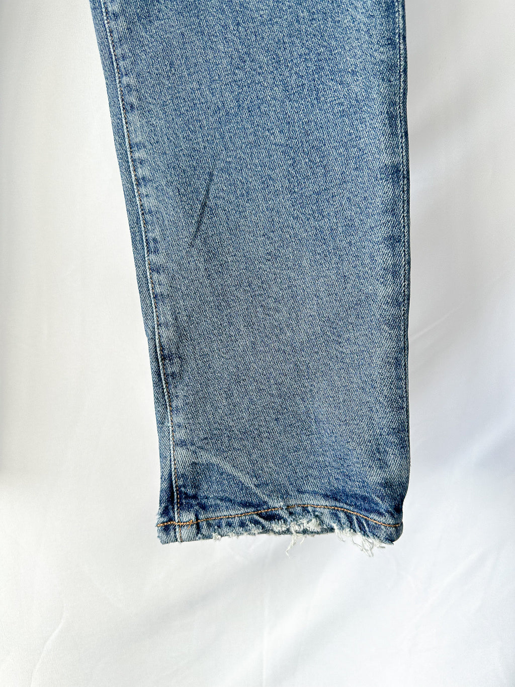 Agolde Toni Mid Rise Slim Leg Blue Denim Jeans