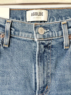 Agolde Toni Mid Rise Slim Leg Blue Denim Jeans