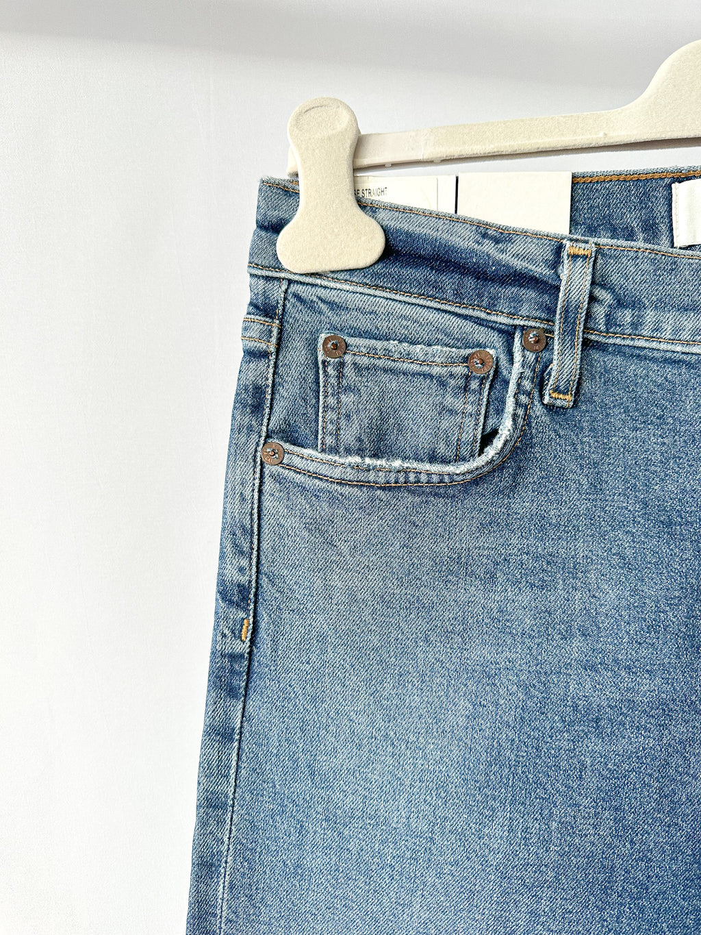 Agolde Toni Mid Rise Slim Leg Blue Denim Jeans