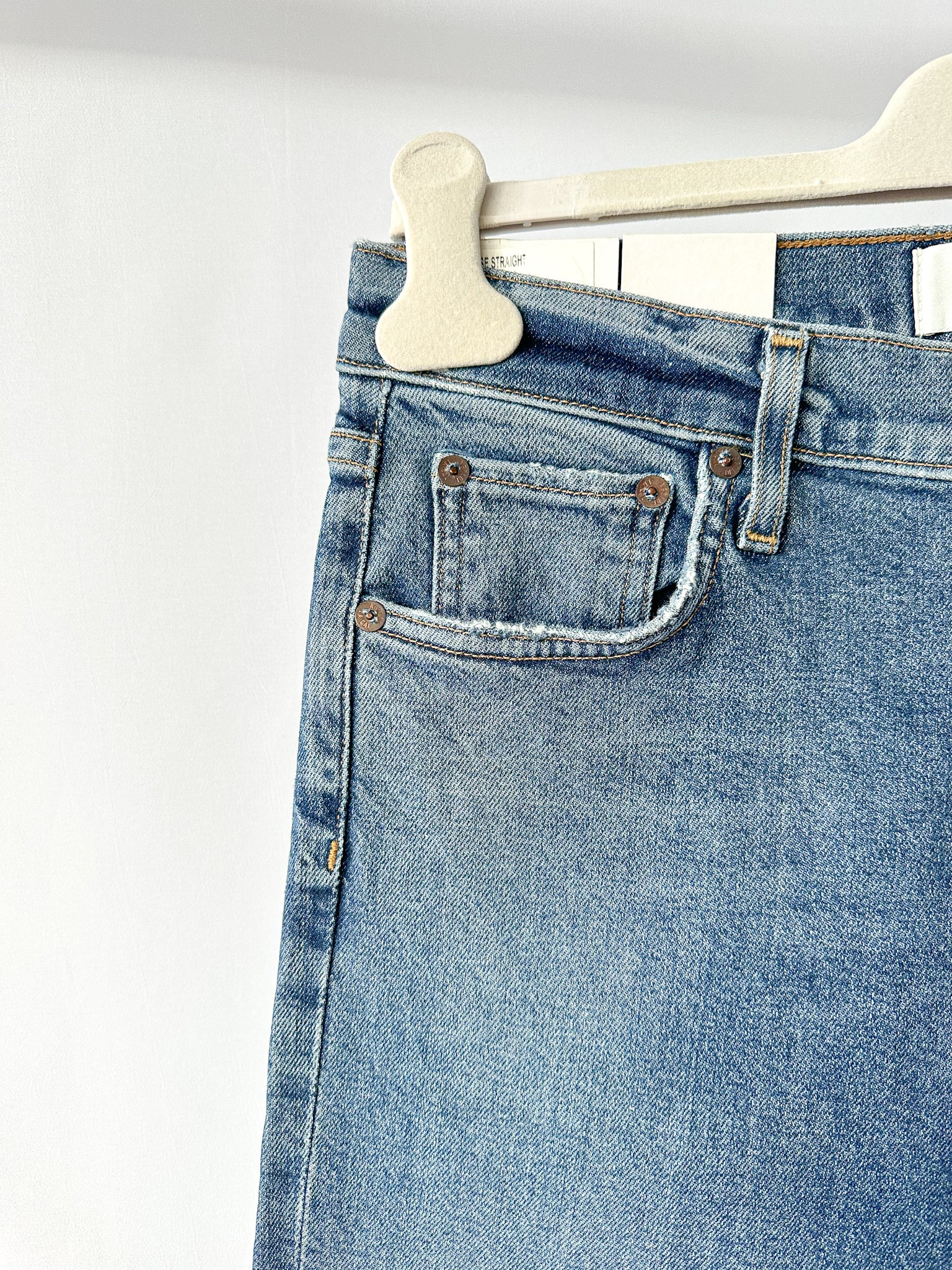 Agolde Toni Mid Rise Slim Leg Blue Denim Jeans