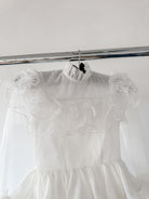 Amy Jane London White Long Sleeve Ruffle Tiered Detail Flared Evalina Mini Dress - House Of Huntington
