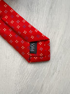 E Marinella Red Tie Blue 4 Dot Print